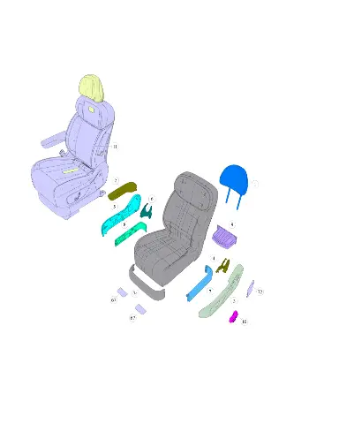 Заглушка направляющей сиденья для DEEPAL S09, 7109102-FB01