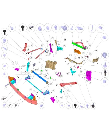 Нижняя соединительная пластина кронштейна моторного отсека в сборе для DEEPAL S09, 5015170-FB01
