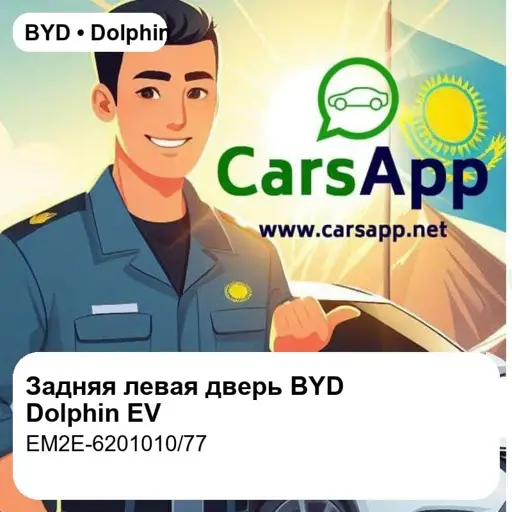 Задняя левая дверь в сборе для BYD Dolphin EV, оригинал (EM2E-6201010/77)