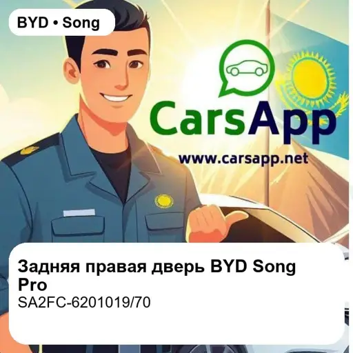 Задняя правая дверь в сборе для BYD Song Pro DM-i / DM / EV, оригинал (SA2FC-6201019/70)