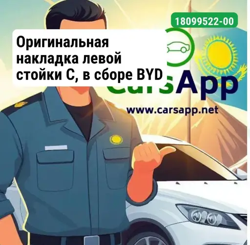 Оригинальная накладка левой стойки C, в сборе BYD LEOPARD 3, 18099522-00
