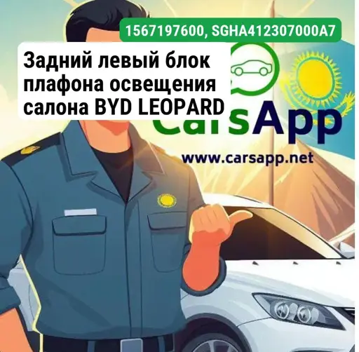 Задний левый блок плафона освещения салона BYD LEOPARD 3, 15671976-00, SGHA-4123070-00A7