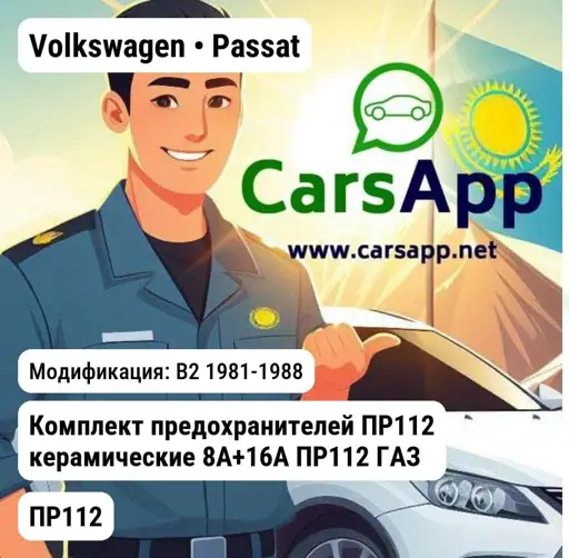 Volkswagen Passat B2 1981-1988 Комплект предохранителей ПР112 керамические 8А+16А ПР112 ГАЗ ПР112