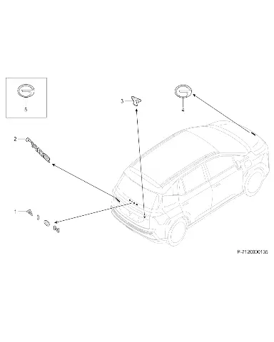 Передний логотип для GAC AION Y Plus, 7120005AVN0200