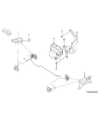 Кронштейн блока ABS для GAC AION Y Plus, 8030013AVN0000