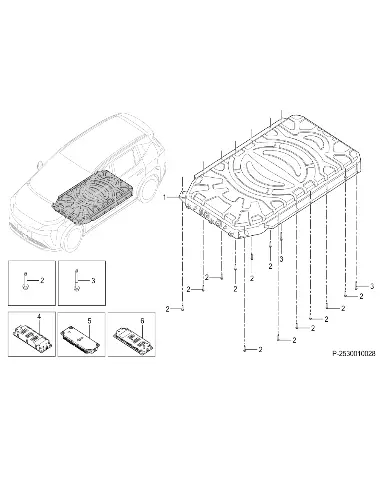 Корпус аккумуляторной батареи для GAC AION Y Plus, 2510015AVN1800
