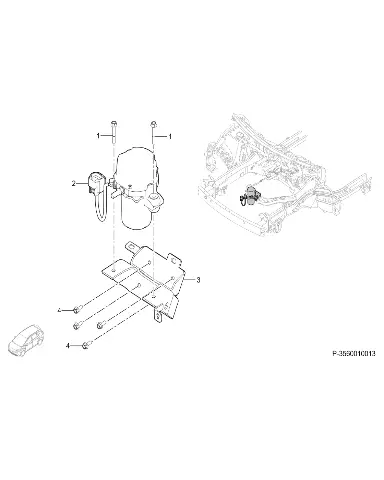 Кронштейн вакуумного насоса для GAC AION Y Plus, 3560004AVN0300