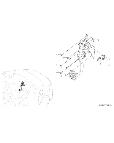 Винт с полукруглой головкой M4×16 для GAC AION Y Plus, 9000011601