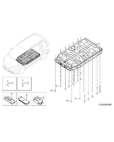 Корпус аккумуляторной батареи для GAC AION Y Plus, 2510015AVN2000