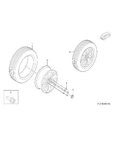Шина 215/55R17 для GAC AION Y Plus, 3110003AVN1000