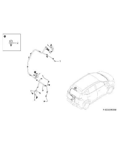Жгут проводки багажника для GAC AION Y Plus, 8335003AVN3400