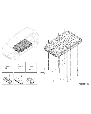 Корпус аккумуляторной батареи в сборе для GAC AION Y Plus, 2510015AVN3900