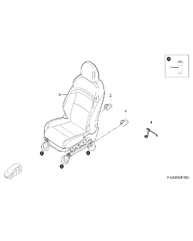 Переднее правое сиденье для GAC AION Y Plus, 6320003AVN09F0YL5