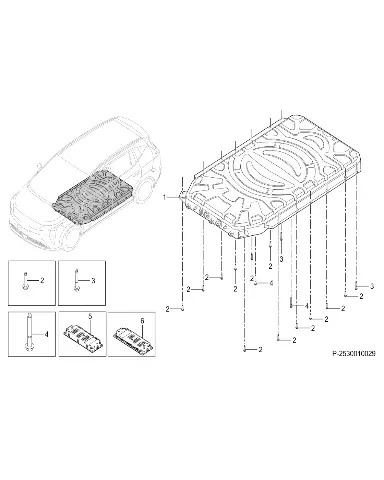 Корпус батареи в сборе для GAC AION Y Plus, 2510015AVN1900
