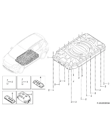 Корпус аккумуляторной батареи для GAC AION Y Plus, 2510015AVN1100