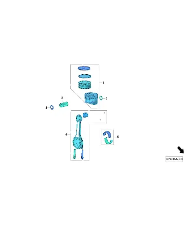 Поршень в сборе для GAC GS8, 10040092040200