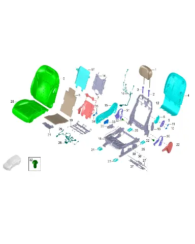 Вентилятор подушки сиденья для GAC S7 PHEV, 6310003ANKS020