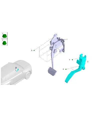 Педаль тормоза в сборе для GAC S7 PHEV, 3030003ANB0000M10