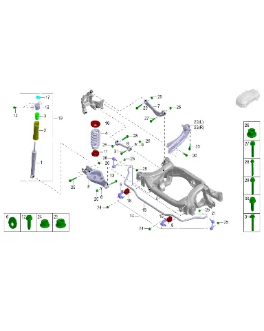 Болт с фланцем для GAC S7 PHEV, 9000027134