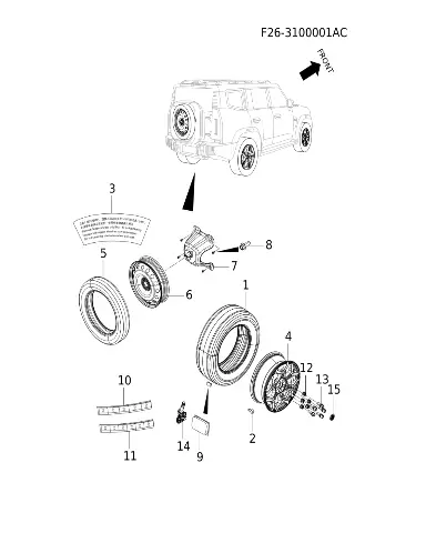Колесо в сборе 20x8J ET+39 с шиной 255/55 R20 для JETOUR T2, F26-3101010AC