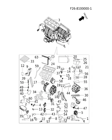 Стандартный элемент размораживания для JETOUR T2, F18-8107064BN