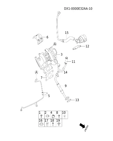 Зажим рулевой колонки нижний для JETOUR T2, AQ60223FA