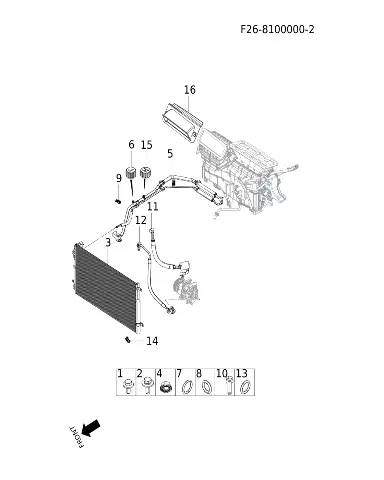 Уплотнительное кольцо 10.8x2.4 мм для JETOUR T2, F16-8108012