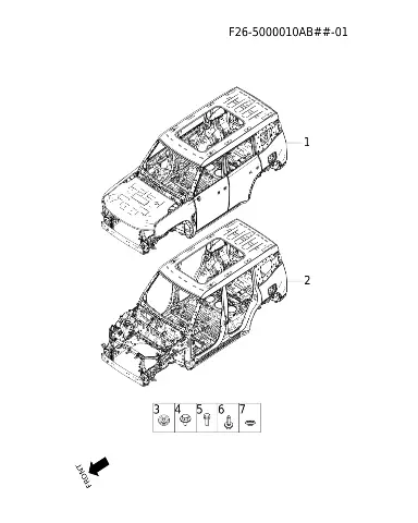 Кузов в сборе под окрас для JETOUR T2, F26-5000010ABBJ-DY