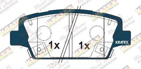KRATEX KIA K7 2.4L 2.5L 3.0L 2016-2019, Cadenza 3.3L 2016-2019 (америка)  Hyundai Grandeur 2.4L 3.0L 2017-2019                                                (механ. ручник) задние KR1291