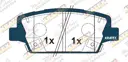 KRATEX KIA K7 2.4L 2.5L 3.0L 2016-2019, Cadenza 3.3L 2016-2019 (америка)  Hyundai Grandeur 2.4L 3.0L 2017-2019                                                (механ. ручник) задние KR1291