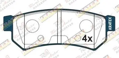 KRATEX Daewoo Gentra 1.5L 2013-2016  Ravon Gentra 1.5L 2016-2018, Chevrolet Lacceti 1.6L 1.8L 2.0L 2003-2014, Nubira 1.6L 2016--   задние GDB4178