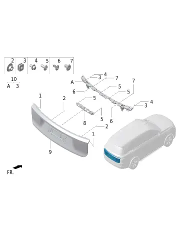 Гайка с шестигранным фланцем для LIXIANG L9 MAX 2023, D01-89320005