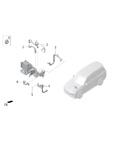 Гайка с шестигранным фланцем и плоской шайбой для LIXIANG L9 MAX 2023, M01-89320206