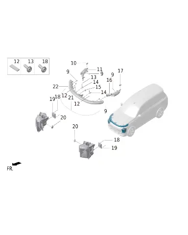Правая передняя автоматическая фара и кронштейн для LIXIANG L9 MAX 2023, X01-90000421