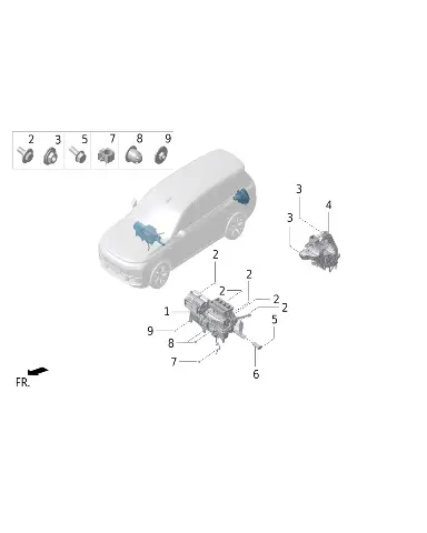 Болт с шестигранным фланцем для LIXIANG L9 MAX 2023, Q1860616F36