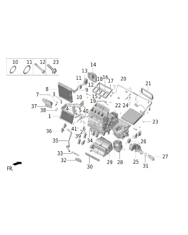 Радиатор отопителя с прокладкой для LIXIANG L9 MAX 2023, X01-90000046