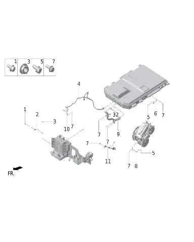 Массовый провод тяговой батареи для LIXIANG L9 MAX 2023, X01-21050025