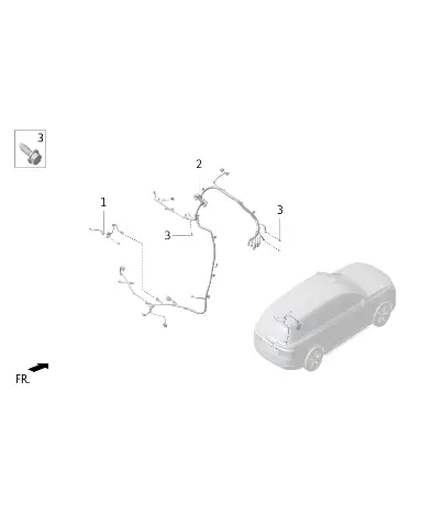 Жгут проводки фонаря номерного знака для LIXIANG L9 MAX 2023, X01-40130017