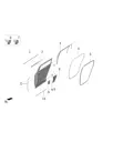 Нижняя передняя резиновая накладка правой задней двери для LIXIANG L9 MAX 2023, X01-81130022