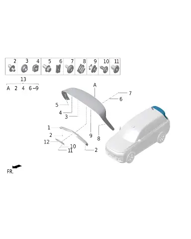Декоративная панель вала стеклоочистителя для LIXIANG L9 MAX 2023, X01-56140025