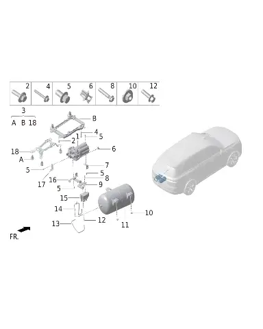 Клипса крепления жгута амортизатора для LIXIANG L9 MAX 2023, M01-89010044