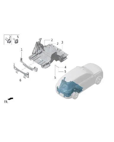 Задний пол для LIXIANG L9 MAX 2023, X01-90000170