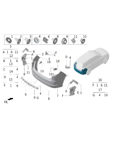 Пружинная гайка типа A для LIXIANG L9 MAX 2023, Q39748202F62