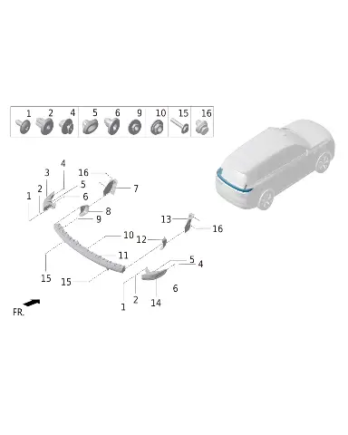 Пластиковая клипса для LIXIANG L9 MAX 2023, M01-55000014