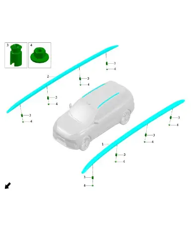Багажная рейка левая в сборе для Leapmotor C11, 5240100-CF01