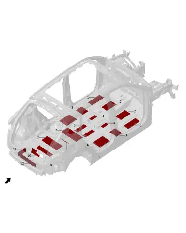 Демпферная подушка боковины ниши запасного колеса для Leapmotor C11, 6601126-CC02