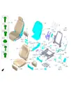 Внутренняя крышка правой передней подушки сиденья для Leapmotor C11, 5820601-LD11
