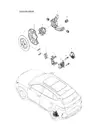 Левый задний поворотный кулак в сборе для BYD Song DM-i 2024, 16341796-00