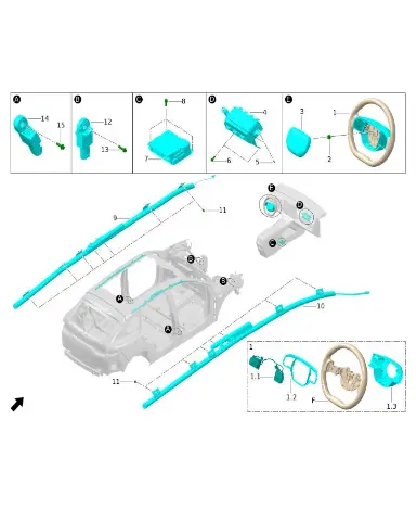 Болт с шестигранной головкой, пружинной и плоской шайбой в сборе для Leapmotor C11, Q146B0620T1F36-4