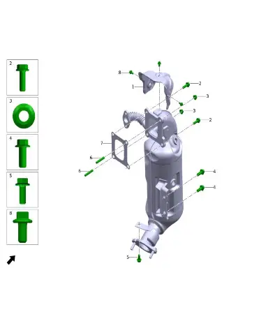 Прокладка уплотнительная катализатора для Leapmotor C11, 7101113-CJ01